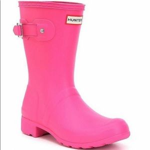 Hunter Original Short Matte Rain-boots: Ion Pink